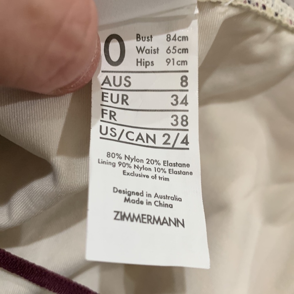 New Zimmermann Paisley Bikini Bottom Side Ties Size 0‎ US 2-4 - Picture 4 of 5